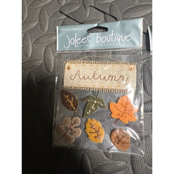 JOLEE'S Boutique Stickers Autumn Leaves 3D Jolees SPJB031 Leaf Fall Festival Vtg - Picture 1 of 3